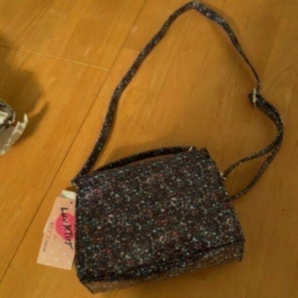 Betsey Johnson Blaney Embossed Satchel Crossbody purple - Picture 5 of 5